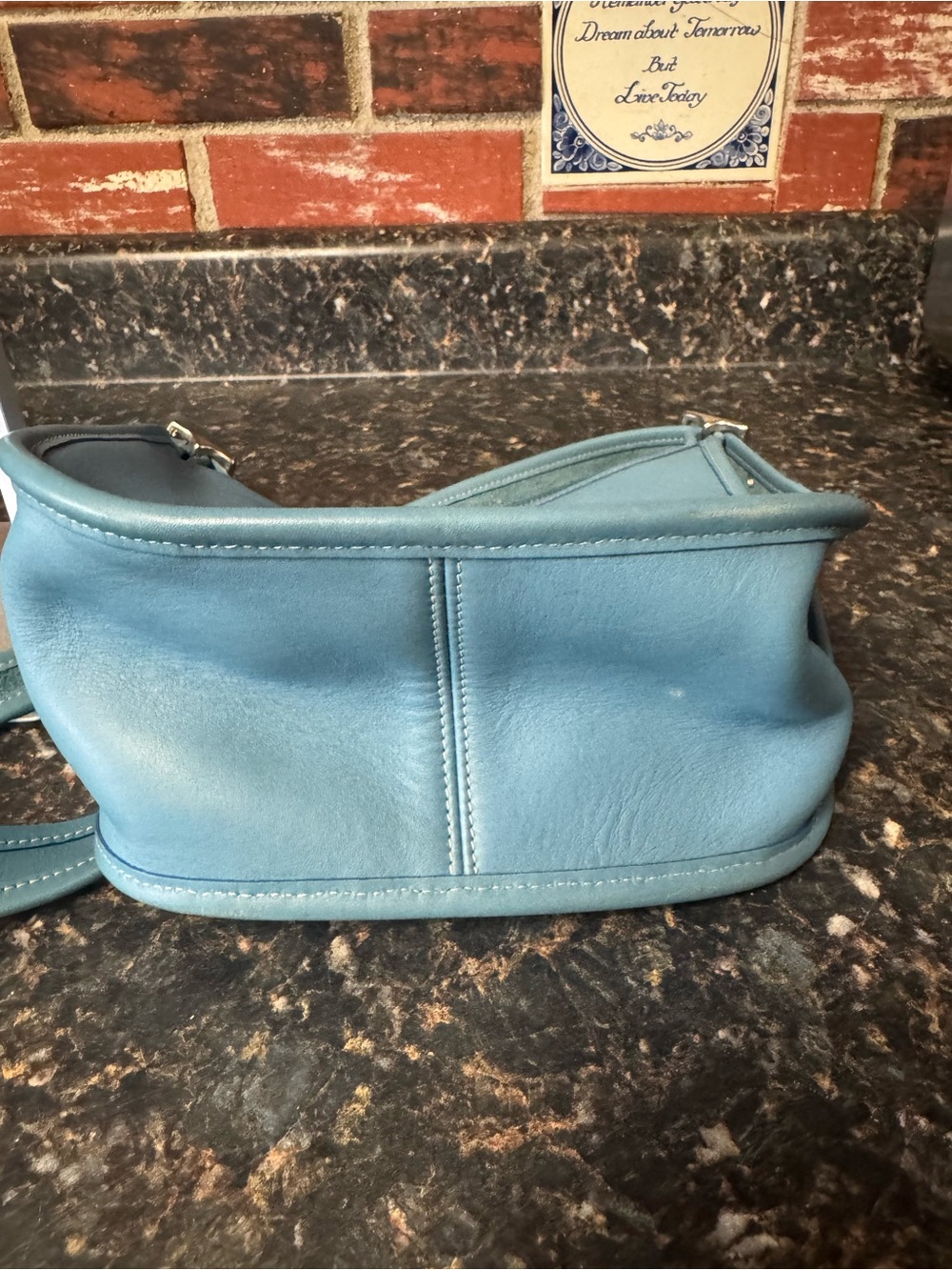Vintage Coach Janice Legacy Crossbody Bag 9950 – Rare Pool Blue - Picture 6 of 16